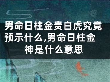 男命日柱金贵白虎究竟预示什么,男命日柱金神是什么意思