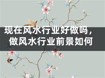 现在风水行业好做吗，做风水行业前景如何
