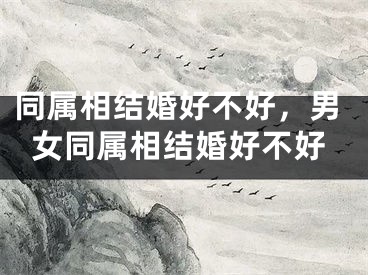同属相结婚好不好，男女同属相结婚好不好