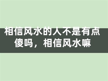 相信风水的人不是有点傻吗，相信风水嘛