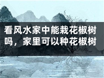 看风水家中能栽花椒树吗,家里可以种花椒树