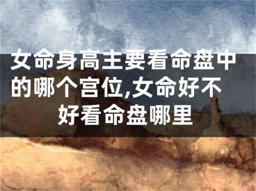 女命身高主要看命盘中的哪个宫位,女命好不好看命盘哪里