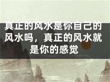 真正的风水是你自己的风水吗，真正的风水就是你的感觉