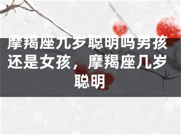 摩羯座九岁聪明吗男孩还是女孩，摩羯座几岁聪明