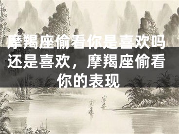 摩羯座偷看你是喜欢吗还是喜欢,摩羯座偷看你的表现