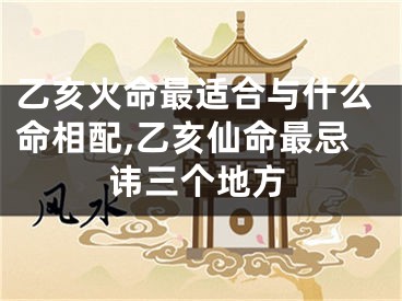 乙亥火命最适合与什么命相配,乙亥仙命最忌讳三个地方