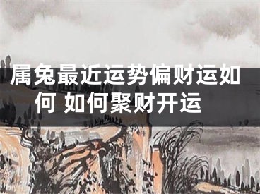 属兔最近运势偏财运如何 如何聚财开运