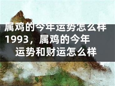 属鸡的今年运势怎么样1993，属鸡的今年运势和财运怎么样