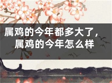 属鸡的今年都多大了，属鸡的今年怎么样