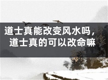 道士真能改变风水吗，道士真的可以改命嘛