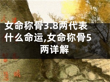 女命称骨3.8两代表什么命运,女命称骨5两详解