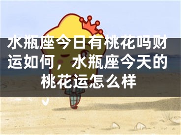 水瓶座今日有桃花吗财运如何，水瓶座今天的桃花运怎么样