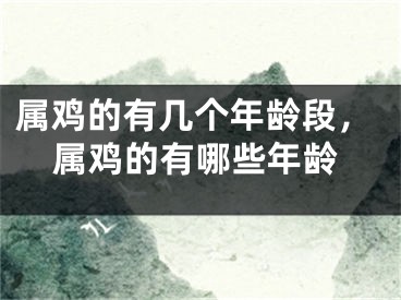 属鸡的有几个年龄段，属鸡的有哪些年龄