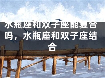 水瓶座和双子座能复合吗，水瓶座和双子座结合