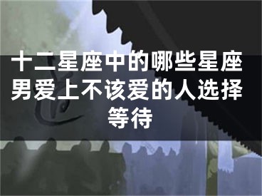 十二星座中的哪些星座男爱上不该爱的人选择等待