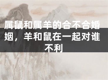 属鼠和属羊的合不合婚姻,羊和鼠在一起对谁不利