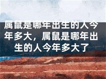 属鼠是哪年出生的人今年多大，属鼠是哪年出生的人今年多大了