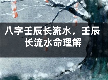 八字壬辰长流水，壬辰长流水命理解