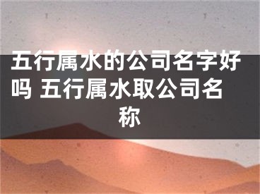 五行属水的公司名字好吗 五行属水取公司名称