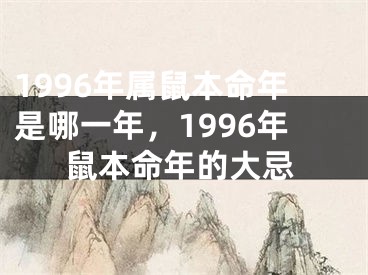 1996年属鼠本命年是哪一年，1996年鼠本命年的大忌