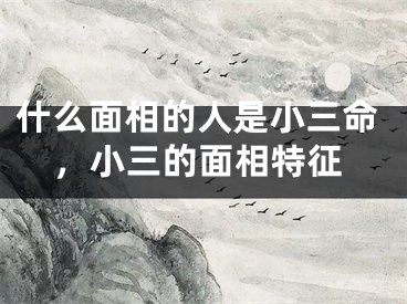 什么面相的人是小三命，小三的面相特征